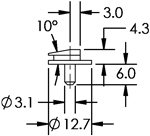 low profile 70 degree sem mount dimensions