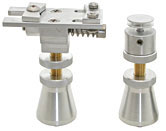 modular stage adapter with sem specimen holders attached