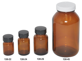 Brown Glass Wide Mouth Bottles
