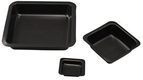 antistatic weigh dishes, black
