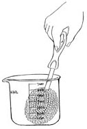 washing a beaker