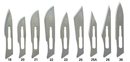 different types of scalpels