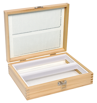 Wooden Slide Storage Boxes for Large Microscope