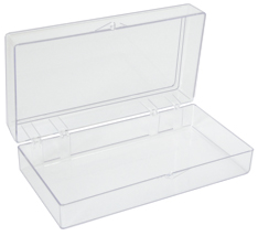 medium , flat polystryrene box with hinges