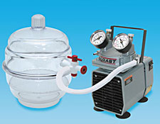 Airp-Out Vacuum System with glass Vacuum Desiccator and Vacuum Pump