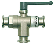 NW/KF 16 3 way ball valve